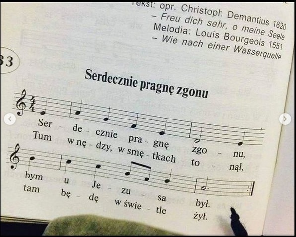 pieśń serdecznie pragnę zgonu